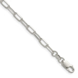 925 White Gold 3.85 mm Polished Chain Necklace detail view