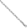 925 White Gold 3.85 mm Polished Chain Bracelet shown for scale