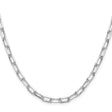925 White Gold 4.65 mm Polished Chain Necklace