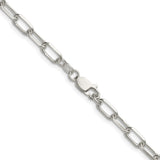 925 White Gold 4.65 mm Polished Chain Necklace alternate angle