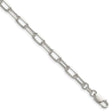 925 White Gold 4.65 mm Polished Chain Bracelet shown for scale