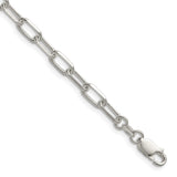 925 White Gold 4.65 mm Polished Chain Necklace detail view