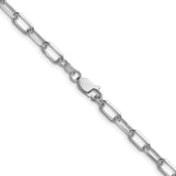 925 White Gold 4.65 mm Polished Chain Necklace alternate angle