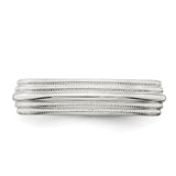 Sterling Silver Milgrain, Comfort Fit wedding band ring detail view