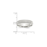 Sterling Silver Milgrain, Comfort Fit wedding band ring shown for scale