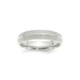 Sterling Silver Milgrain, Comfort Fit wedding band ring