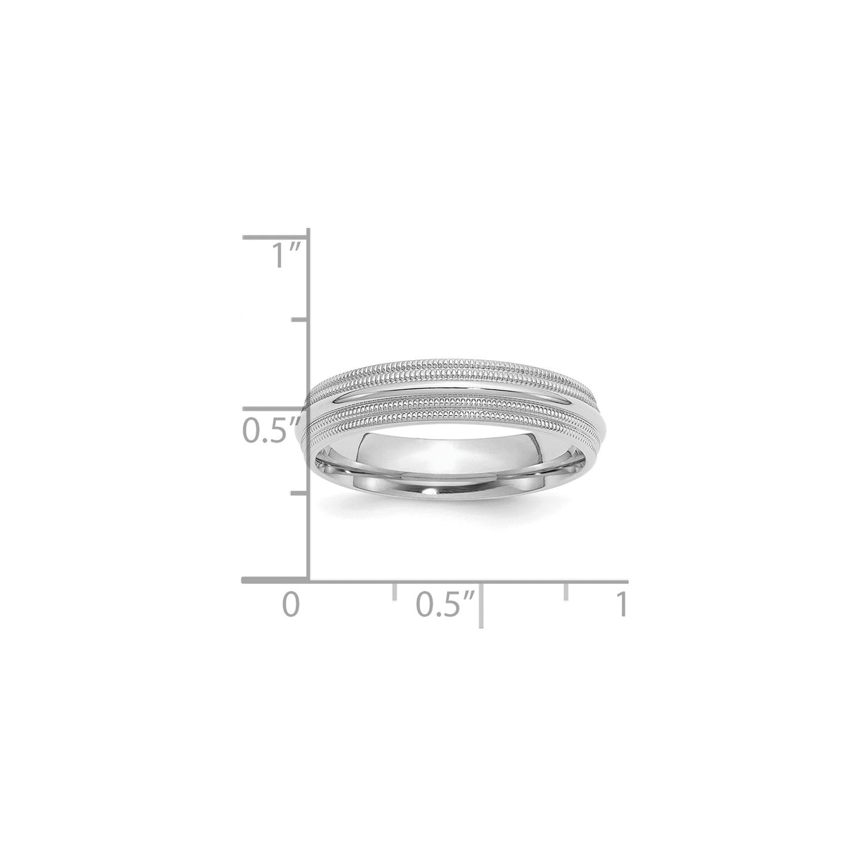 Sterling Silver Milgrain, Comfort Fit wedding band ring shown for scale