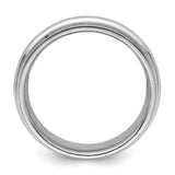 Sterling Silver Milgrain, Comfort Fit wedding band ring detail view