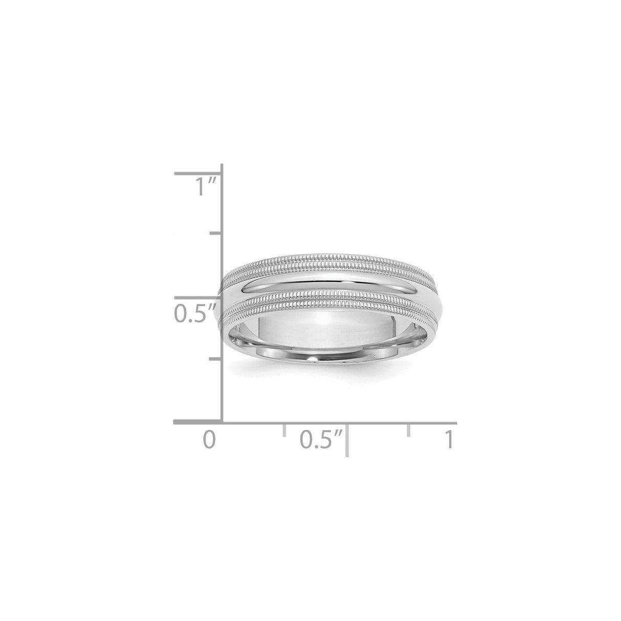 Sterling Silver Milgrain, Comfort Fit wedding band ring shown for scale