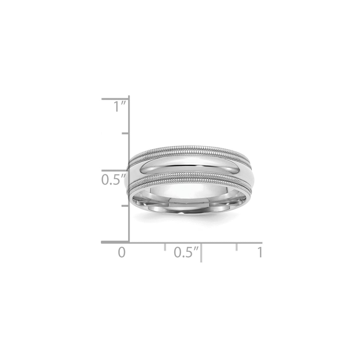 Sterling Silver Milgrain, Comfort Fit wedding band ring shown for scale