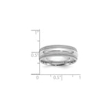 Sterling Silver Milgrain, Comfort Fit wedding band ring shown for scale