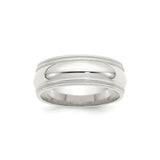 Sterling Silver Milgrain, Comfort Fit wedding band ring