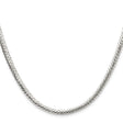925 White Gold 4.1 mm Curb Chain Necklace, Polished