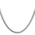 925 White Gold 5.1 mm Curb Chain Necklace, Polished