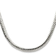 925 White Gold 6.25 mm Curb Chain Necklace, Polished