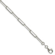 925 White Gold 4.4 mm Paperclip Chain Bracelet, Polished shown for scale