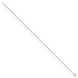 925 White Gold 1.3 mm Rope Chain Anklet, Polished
