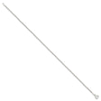 925 White Gold 1.5 mm Rope Chain Anklet, Polished