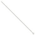 925 White Gold 1.8 mm Rope Chain Anklet, Polished