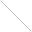 925 White Gold 2.3 mm Rope Chain Bracelet, Polished