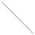 925 White Gold 4.3 mm Rope Chain Bracelet, Polished