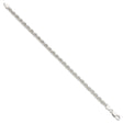 925 White Gold 4.5 mm Rope Chain Bracelet, Polished