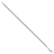 925 White Gold 5 mm Rope Chain Bracelet, Polished