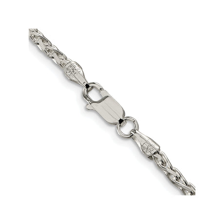 925 White Gold 2.75 mm Polished Chain Necklace alternate angle