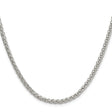 925 White Gold 3.5 mm Polished Chain Necklace