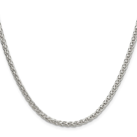 925 White Gold 3.5 mm Polished Chain Necklace