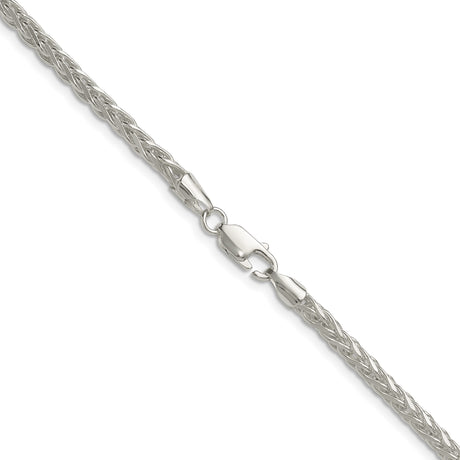 925 White Gold 3.5 mm Polished Chain Necklace alternate angle