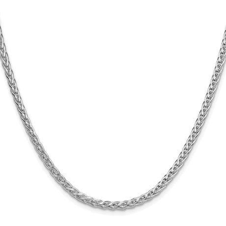 925 White Gold 3.5 mm Polished Chain Necklace