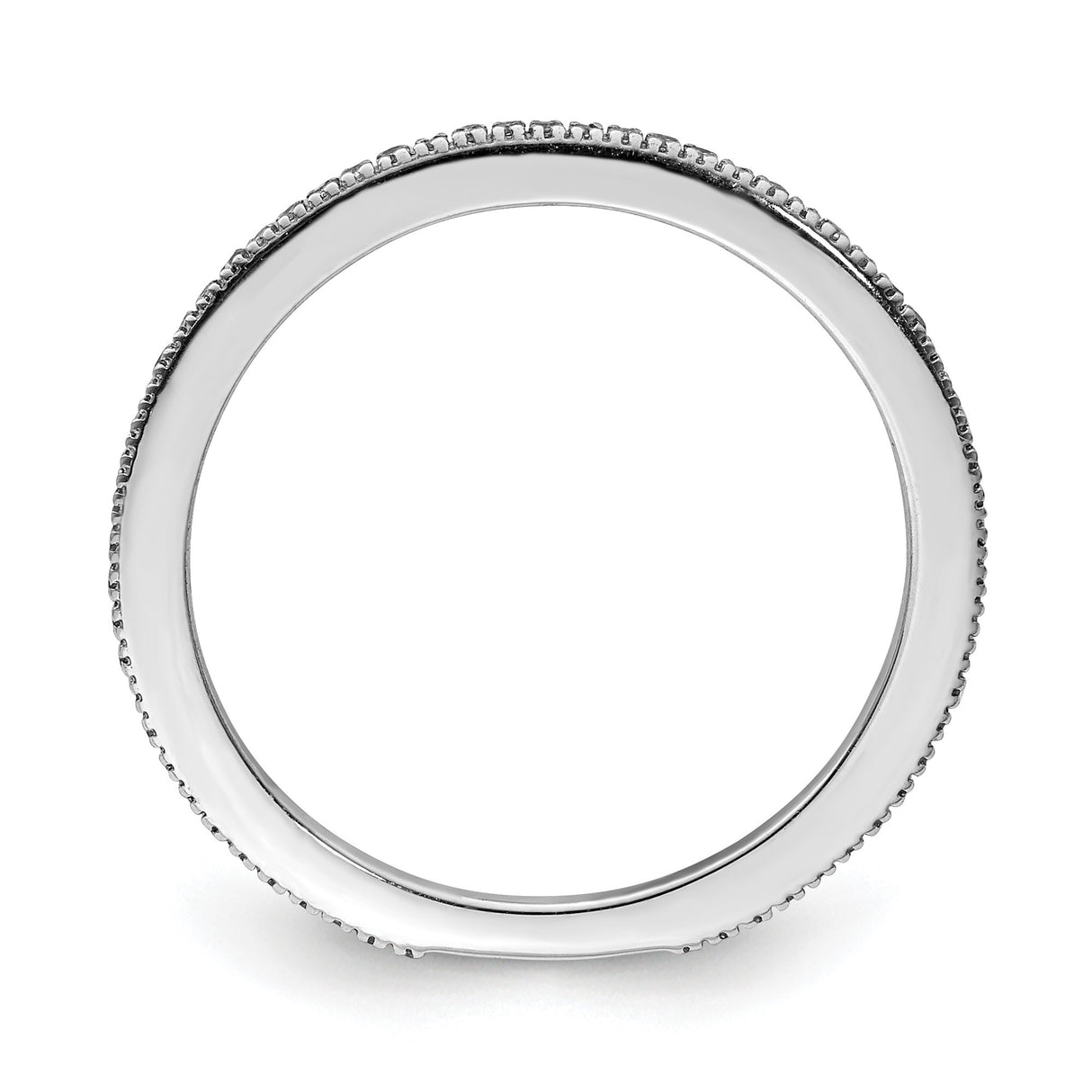 Sterling Silver wedding band ring alternate angle
