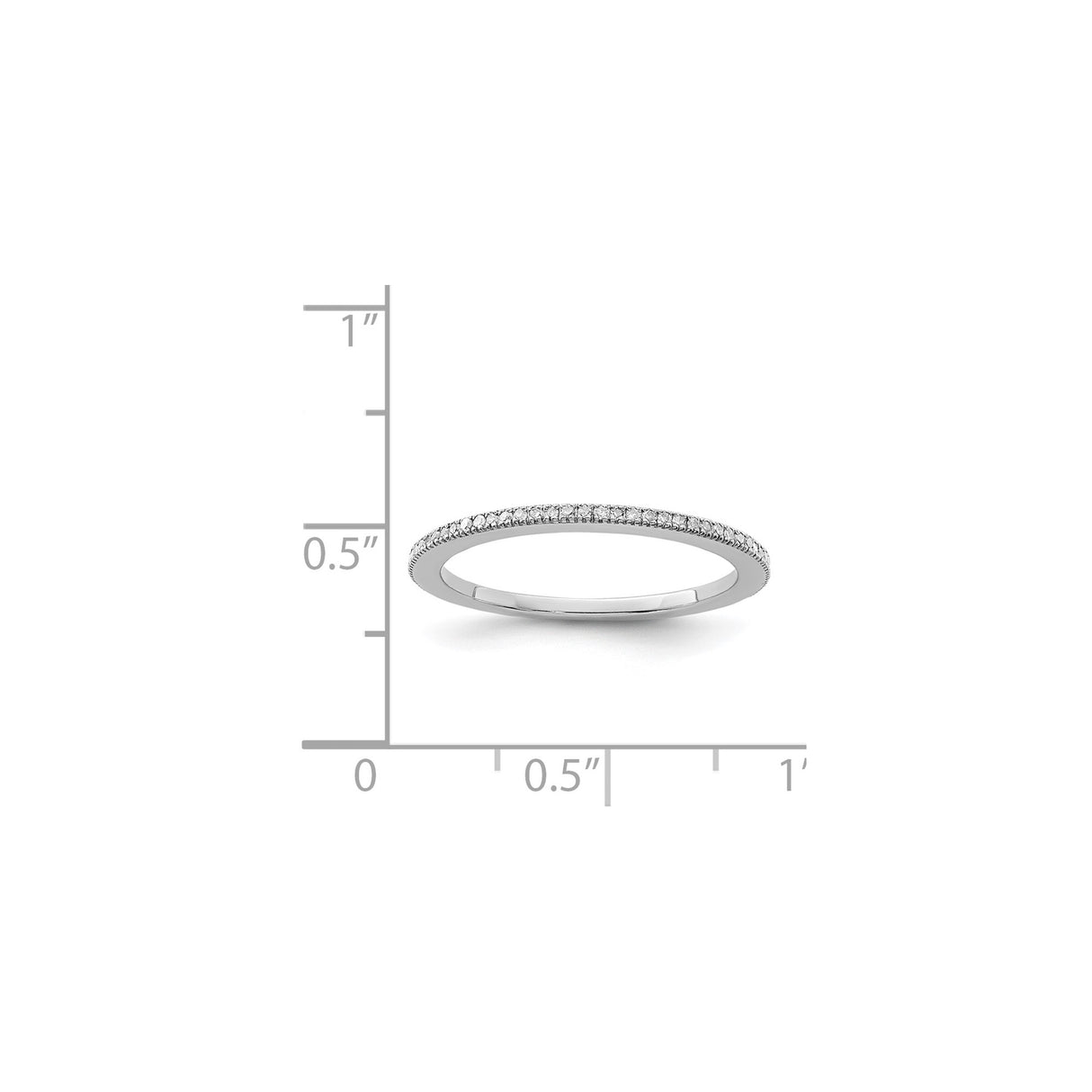 Sterling Silver wedding band ring shown for scale