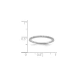 Sterling Silver wedding band ring shown for scale