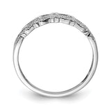 Sterling Silver wedding band ring alternate angle