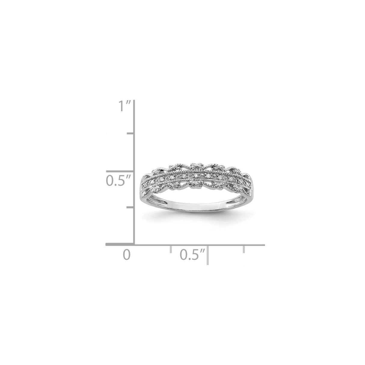 Sterling Silver wedding band ring shown for scale