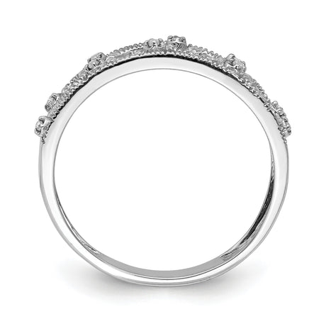 Sterling Silver wedding band ring alternate angle