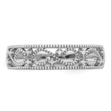 Sterling Silver wedding band ring detail view