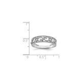Sterling Silver wedding band ring shown for scale