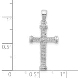 Diamond Cross Charm Pendant in Real 925 Sterling Silver