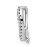 Sterling Silver Awareness Ribbon Pendant with Diamond Accents, Symbolic Jewelry for Women