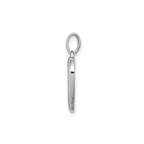 Sterling Silver Heart Pendant with Diamond and Cubic Zirconia, Double Heart Design for Women