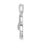 Sterling Silver Heart Pendant with Cubic Zirconia, Open Heart Design, Romantic Jewelry for Women