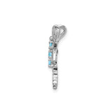 Sterling Silver Dragonfly Pendant with Sky Blue Topaz, Nature Inspired Jewelry for Women