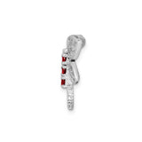 Sterling Silver Dragonfly Brooch with Garnet Accents, Nature-Inspired Insect Pin for Women