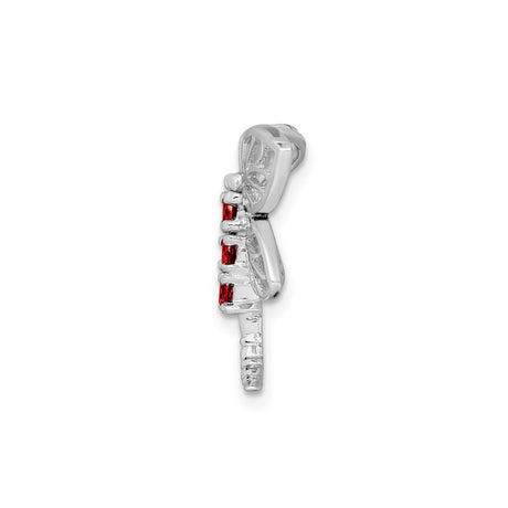 Sterling Silver Dragonfly Brooch with Garnet Accents, Nature-Inspired Insect Pin for Women
