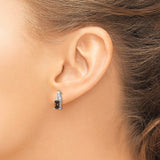 Sterling Silver Earrings with Rectangular Smoky Quartz and Diamond Accents, Modern Studs for Women