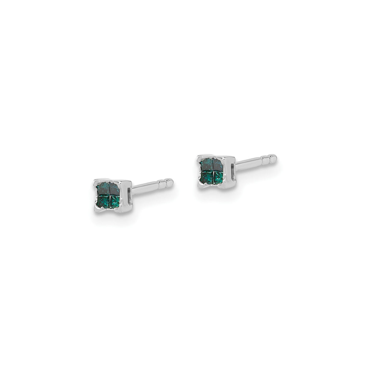 Sterling Silver Opal Stud Earrings, Square Geometric Design, Minimalist Style for Women