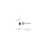 Sterling Silver Opal Stud Earrings, Square Geometric Design, Minimalist Style for Women